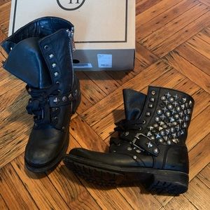 Embellished Combat Boots